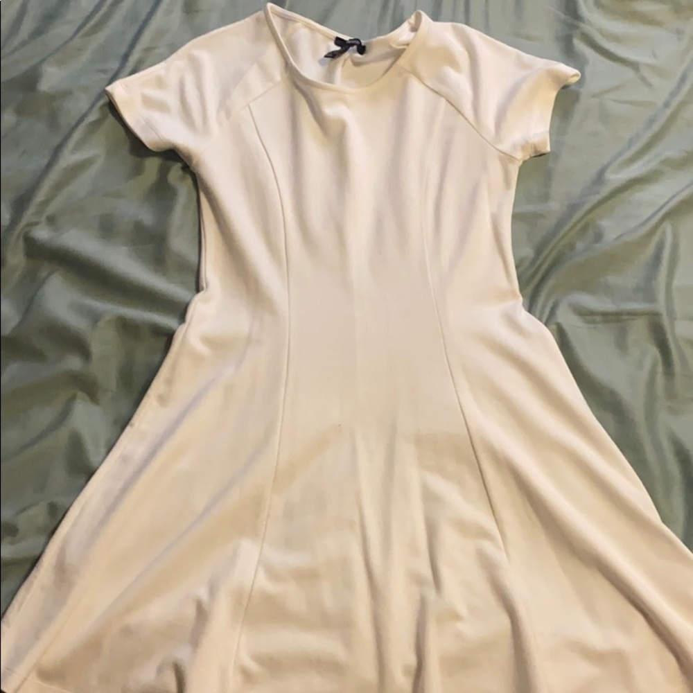 White skater dress